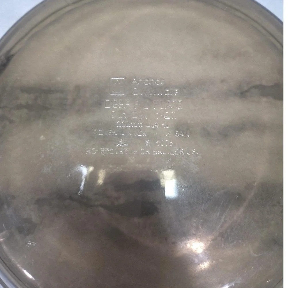 Anchor‎ Hocking Amber 1qt Deep Dish Pie Plate #1075, Ovenware, Fluted Handles